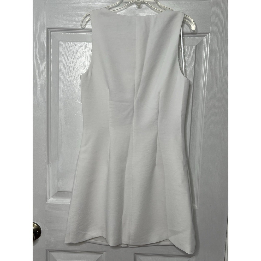 Sincerely Jules Button Front Mini Dress M Quiet Luxury Coastal Old Money Preppy - Picture 3 of 8